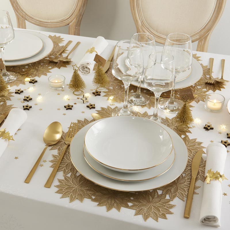 Service à Dessert Eschenbach Porcelaine – 12 Assiettes Blanches Et Or Fin – Occasion